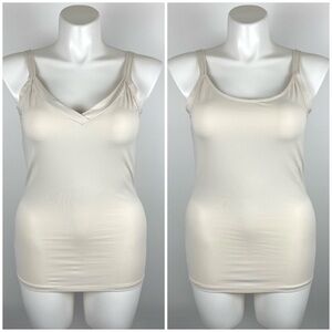 Adea Everyday Luxury Reversible Camisole With Wide Straps in Offwhite Size 6 XL